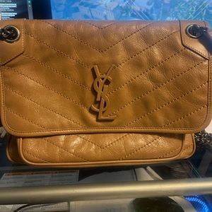 Monogrammed Quilted leather Yves Saint Laurent medium sized chain bag
